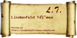 Lindenfeld Tímea névjegykártya